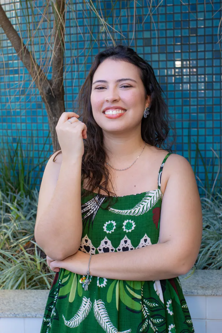 Retrato de Karina, cofundadora da Impulso X